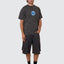 Big Slacker Denim Cargo Short - Berry Black - ThrillsTDP - 327I - Berry Black - 26