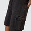 Big Slacker Denim Cargo Short - Berry Black - ThrillsTDP - 327I - Berry Black - 26
