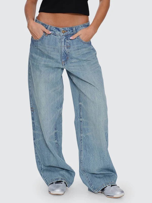Billie Low Rise Baggy Jean - ThrillsWTDP-449DCB-Dirty Crinkle Blue-6