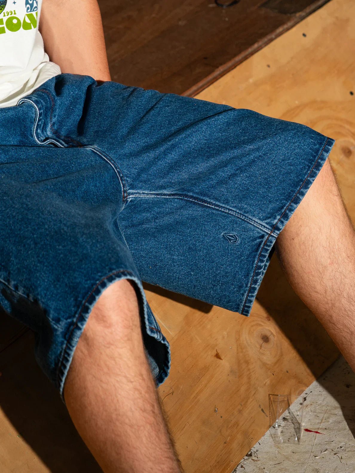 Billow Denim Short - Volcoma2012200 - omb - Oliver Mid Blue - 28
