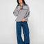 BIND ME UP CONTRAST POLAR FLEECE - RustyFTL0891-GREY / NAVY-06