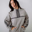 BIND ME UP CONTRAST POLAR FLEECE - RustyFTL0891-GREY / NAVY-06