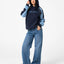 BLACK SPLICE OVERSIZED HOODED FLEECE - RustyFTL0899-NAVY / BLUE-6