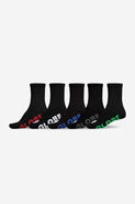 YOUTH STEALTH CREW SOCK 5 PACK