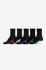 YOUTH STEALTH CREW SOCK 5 PACK