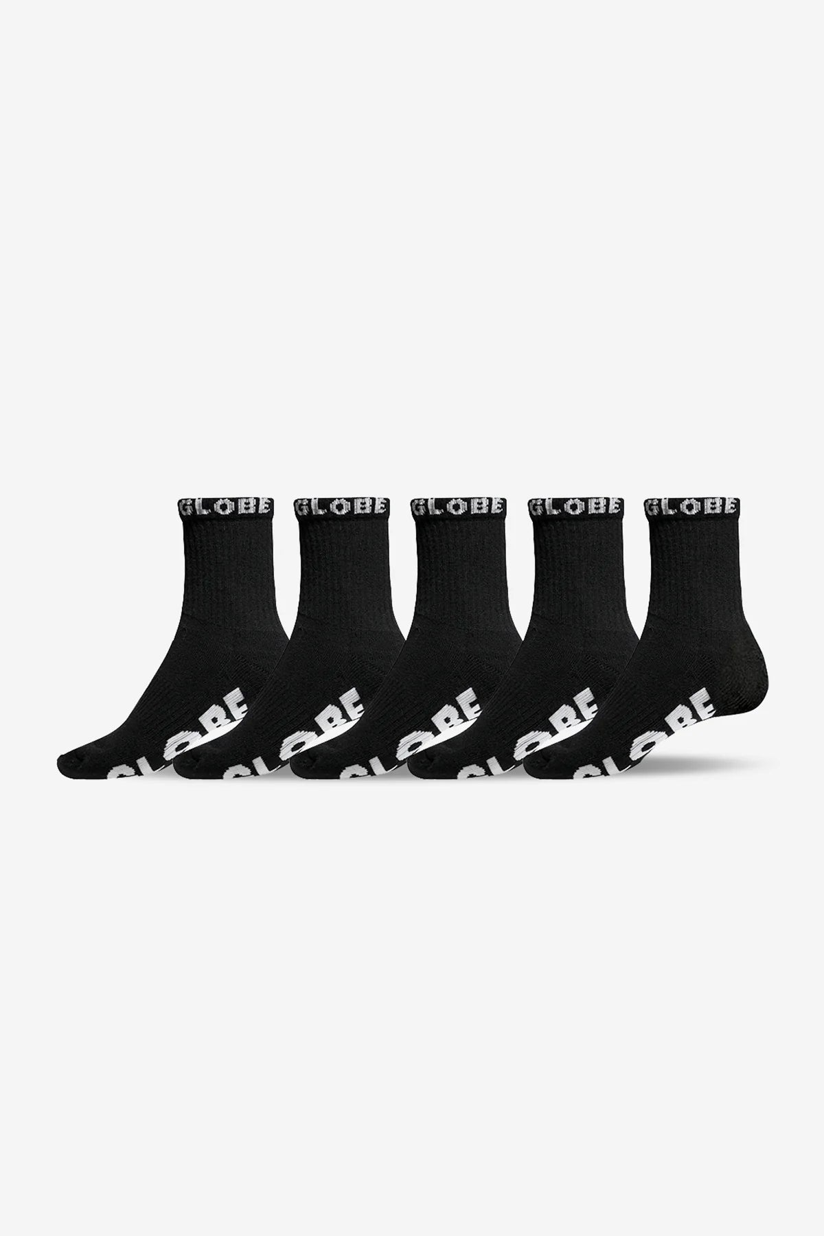 BLACKOUT QUARTER SOCK 5 PACK - GlobeGB72439014-BLACK/BLACK-7-11M