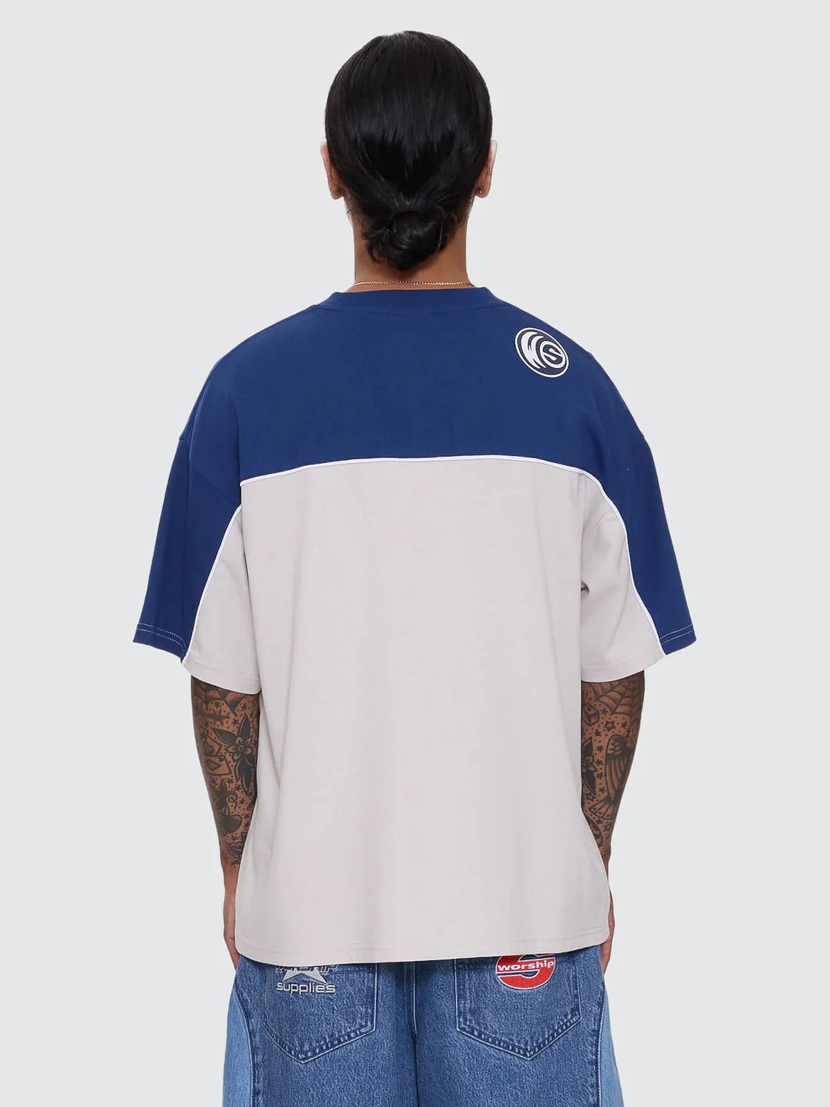 Blender Oversize Panel Tee - WorshipPR25-120E-Blue Depths-S
