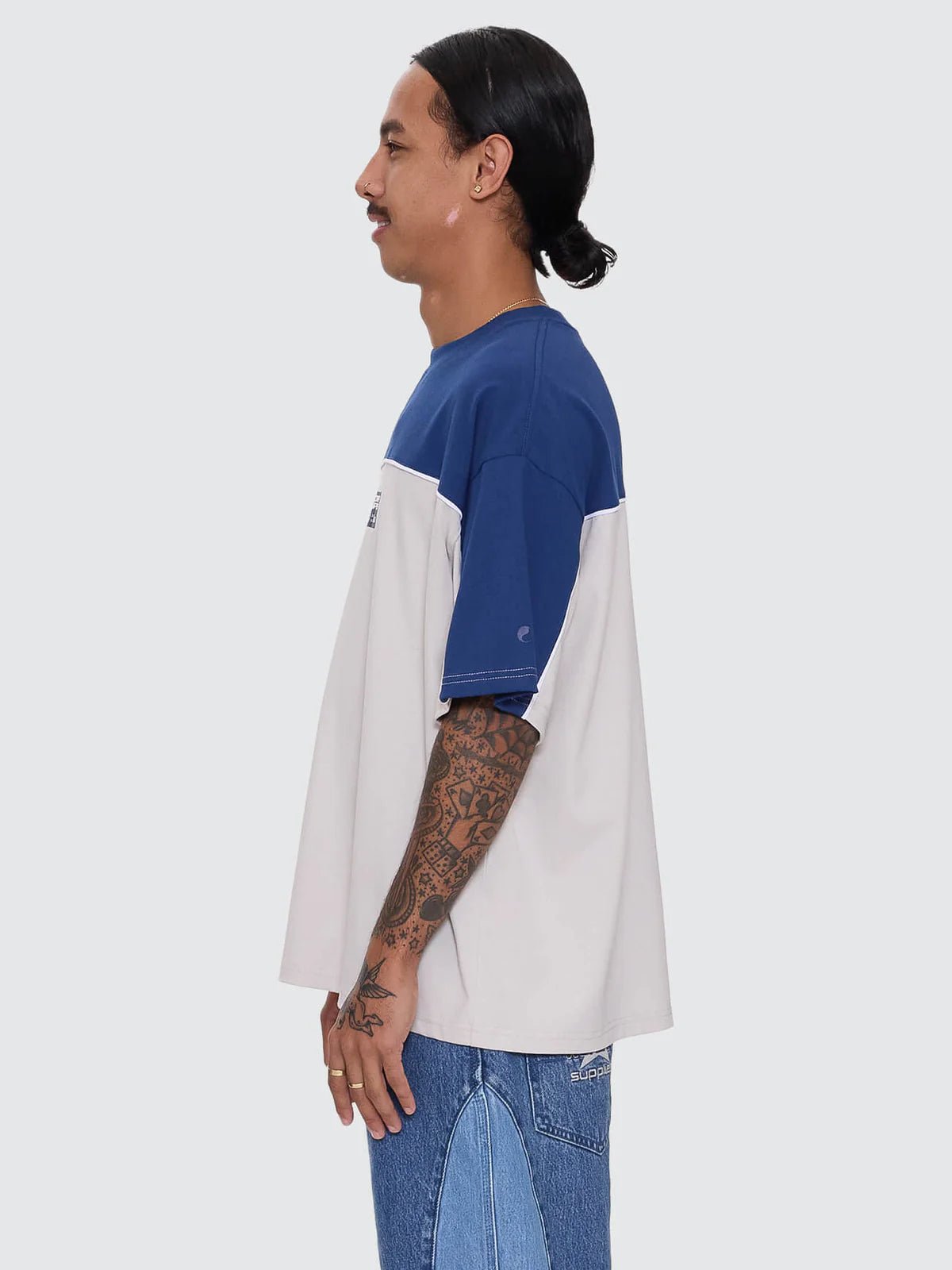 Blender Oversize Panel Tee - WorshipPR25-120E-Blue Depths-S