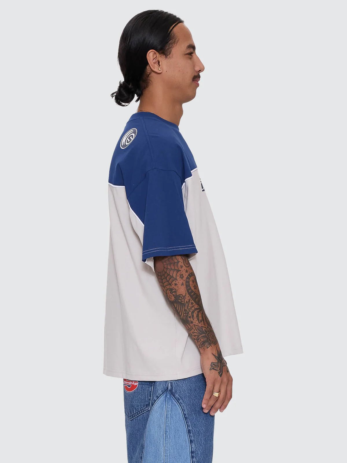 Blender Oversize Panel Tee - WorshipPR25-120E-Blue Depths-S