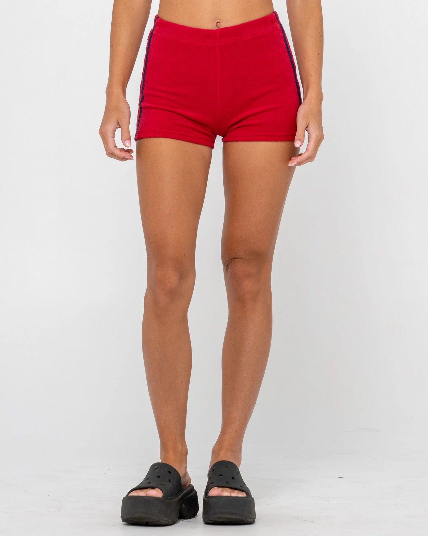 BODHI TOWELLING BOOTY SHORT - RustySCL0440-RED-6