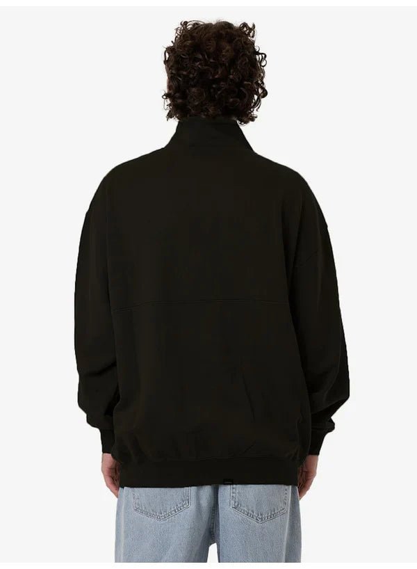Born To Fly Quarter Zip Fleece - ThrillsTA25 - 252B - Pirate Black - L