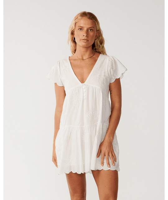 BOSSA NOVA EMB S/S DRESS