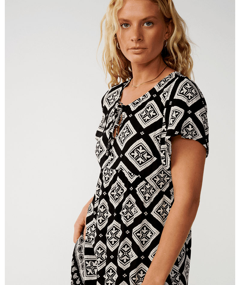 BOSSA NOVA SHIFT S/S DRESS -Rip Curl0AIWDR-BLACK-2XS