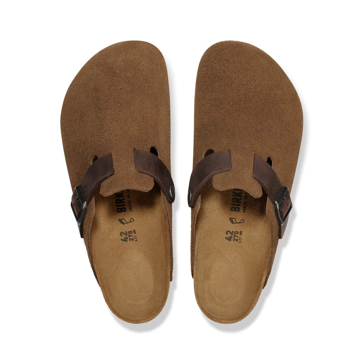 Boston Dark Tea Oiled/Suede Leather Regular -Birkenstock1030667-41