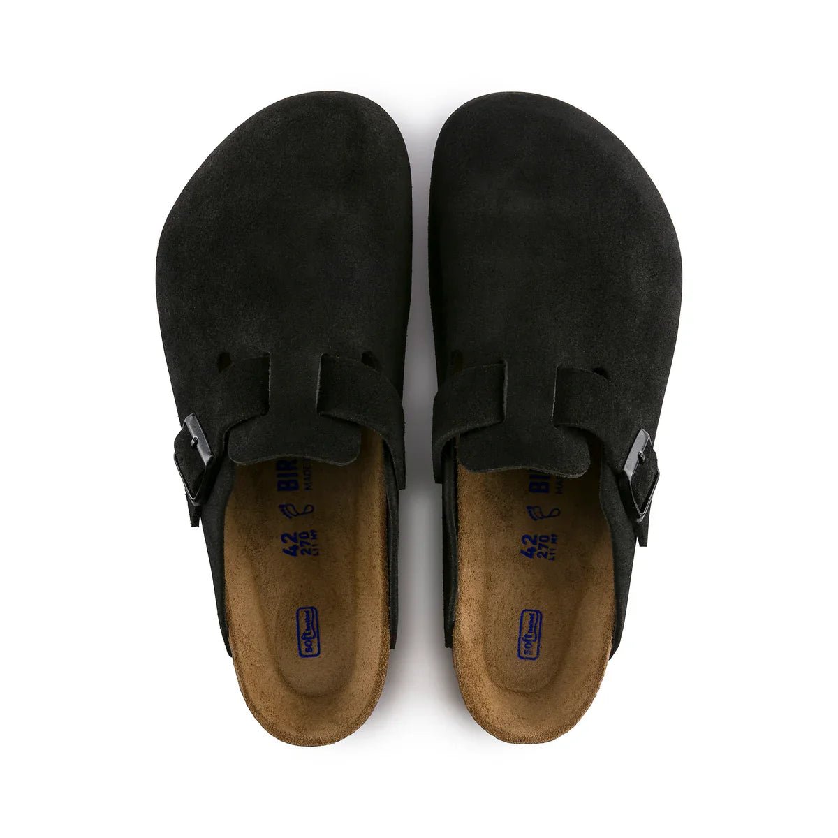 Boston SFB Black Suede Leather Narrow - Birkenstock660473 - Blk - Black Suede - 36