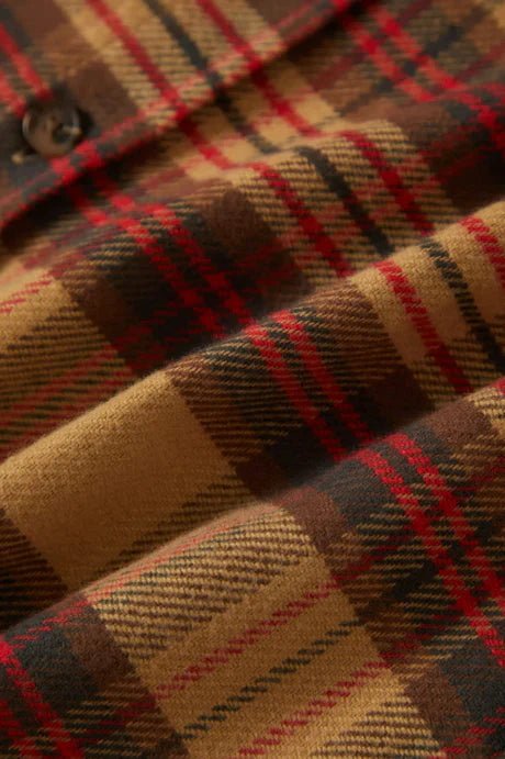 Bowery Flannel - Brixton01213 - CRWBC - Curry/Washed black/Crimson - L