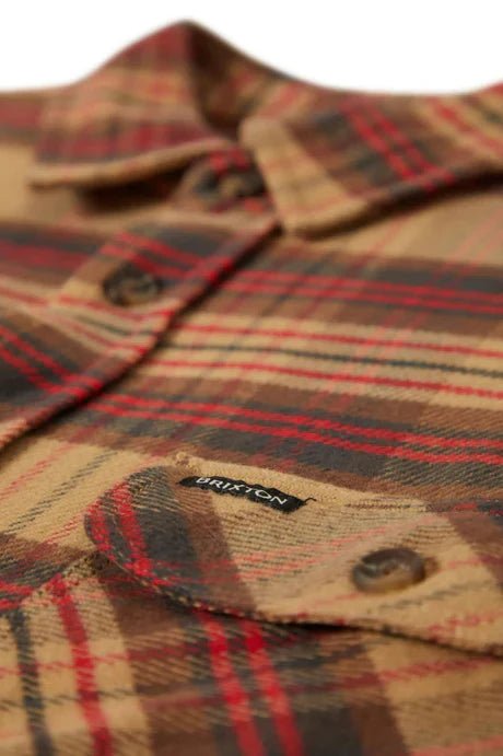 Bowery Flannel - Brixton01213 - CRWBC - Curry/Washed black/Crimson - L