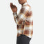 BOWERY LW ULTRA FLANNEL - Brixton1391-CHOCOLATE/OFF WHITE-S
