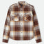 BOWERY LW ULTRA FLANNEL - Brixton1391-CHOCOLATE/OFF WHITE-S
