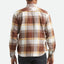 BOWERY LW ULTRA FLANNEL - Brixton1391-CHOCOLATE/OFF WHITE-S