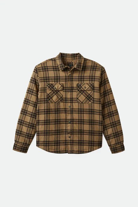 Bowery Quilted Flannel - Brixton01418 - WDSKB - Woodsmoke/Black - L