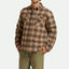 Bowery Quilted Flannel - Brixton01418 - WDSKB - Woodsmoke/Black - L