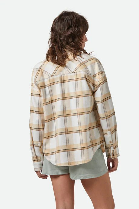 Bowery W Classic Flannel - Brixton01424 - OWSWC - off white/semolina/washed copper - L