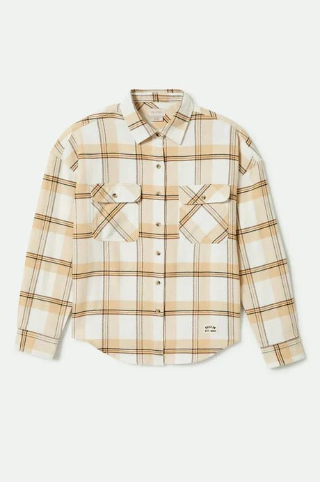 Bowery W Classic Flannel - Brixton01424 - OWSWC - off white/semolina/washed copper - L