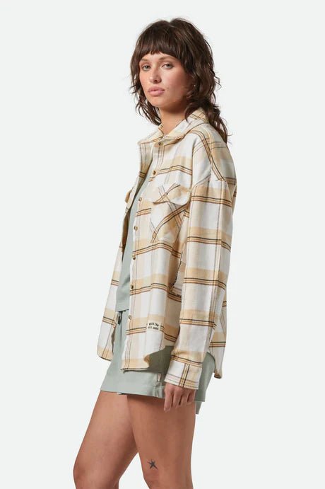 Bowery W Classic Flannel - Brixton01424 - OWSWC - off white/semolina/washed copper - L