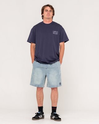 BOXED OUT SHORT SLEEVE TEE - RustyTTM2571 - CHINA BLUE - S