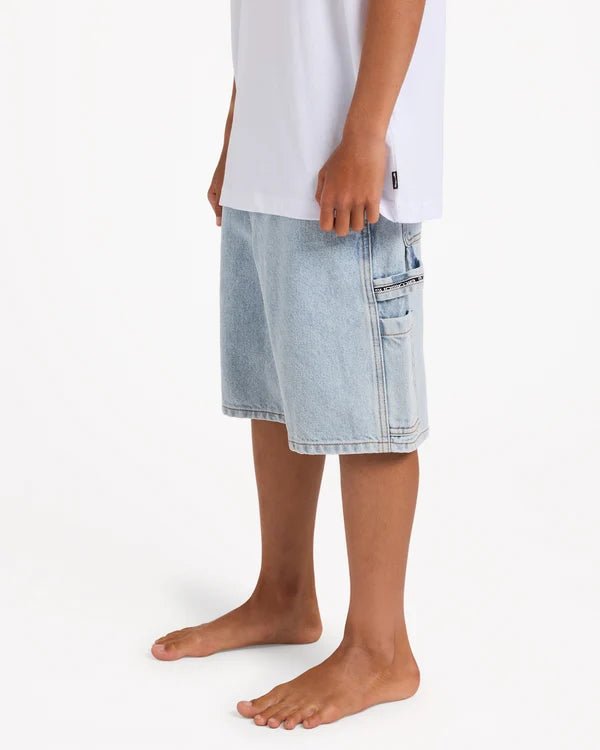 BOYS BAD DOG DENIM SHORT -Billabong24A20450-WASHED INDIGO-22