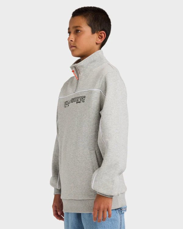 BOYS SPEC 1/4 ZIP - BillabongUBBFT00163-LIGHT GREY HEATHER-XS/8