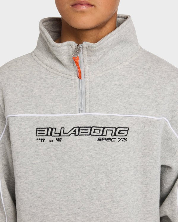 BOYS SPEC 1/4 ZIP - BillabongUBBFT00163-LIGHT GREY HEATHER-XS/8