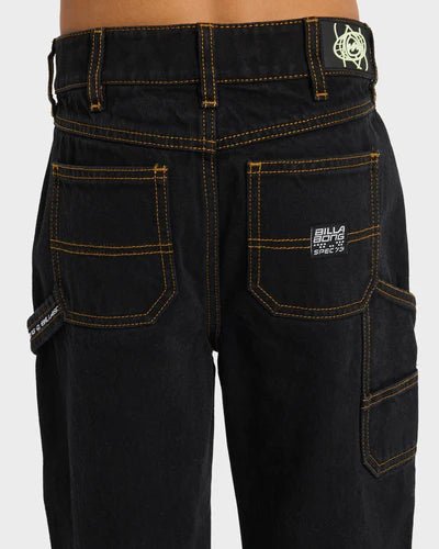 BOYS SPEC 73 CHROME JEAN - Billabong24C191601-WASHED BLACK-22