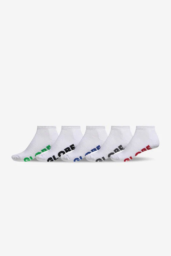 Boys Stealth Ankle Sock 5 Pack - GlobeGB40929005-WHITE-Single