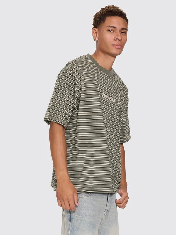 Built To Last Stripe Oversize Box Crop Tee -ThrillsTH26-113F-Beetle-S