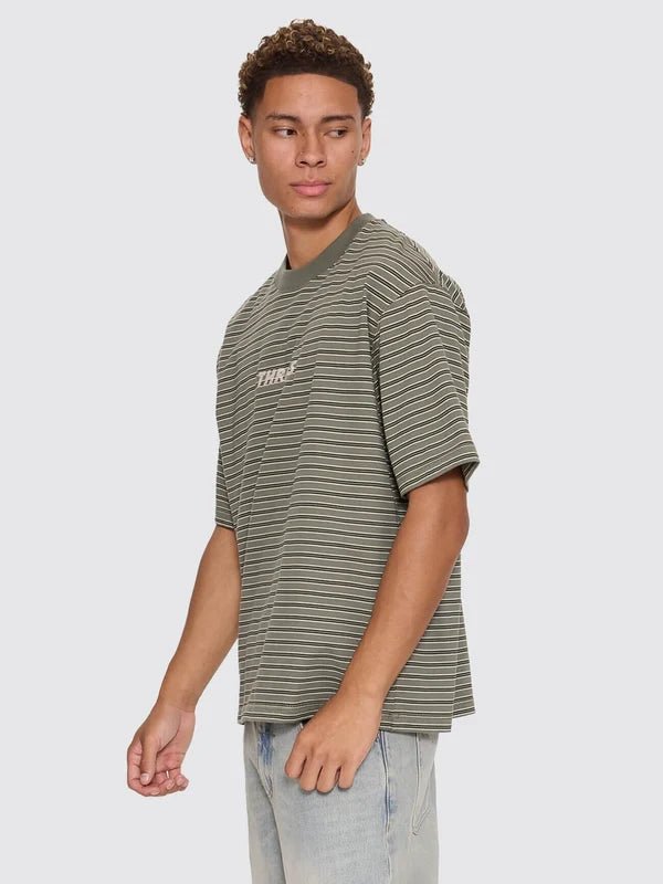 Built To Last Stripe Oversize Box Crop Tee -ThrillsTH26-113F-Beetle-S