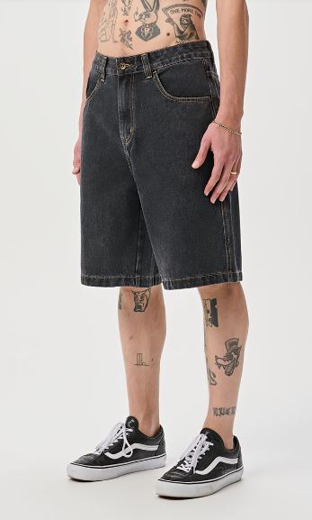 Bull Denim Short - XlargeXL021607 - Washed Black - 26