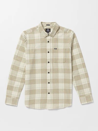 CADEN PLAID LS - VolcomA0532303-DIRTY WHITE-S