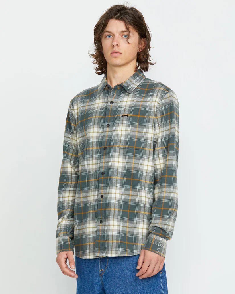 Caden Plaid LS - VolcomA0512501 - DST - Dark Slate - L