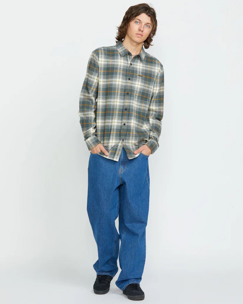 Caden Plaid LS - VolcomA0512501 - DST - Dark Slate - L