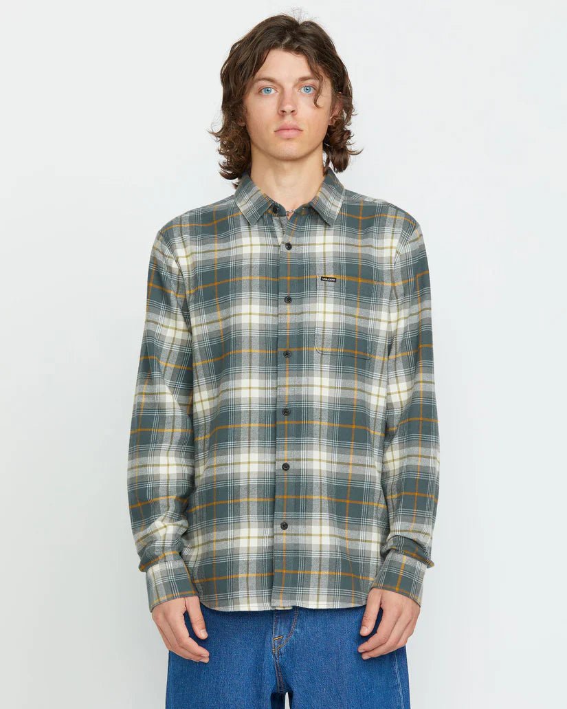 Caden Plaid LS - VolcomA0512501 - DST - Dark Slate - L