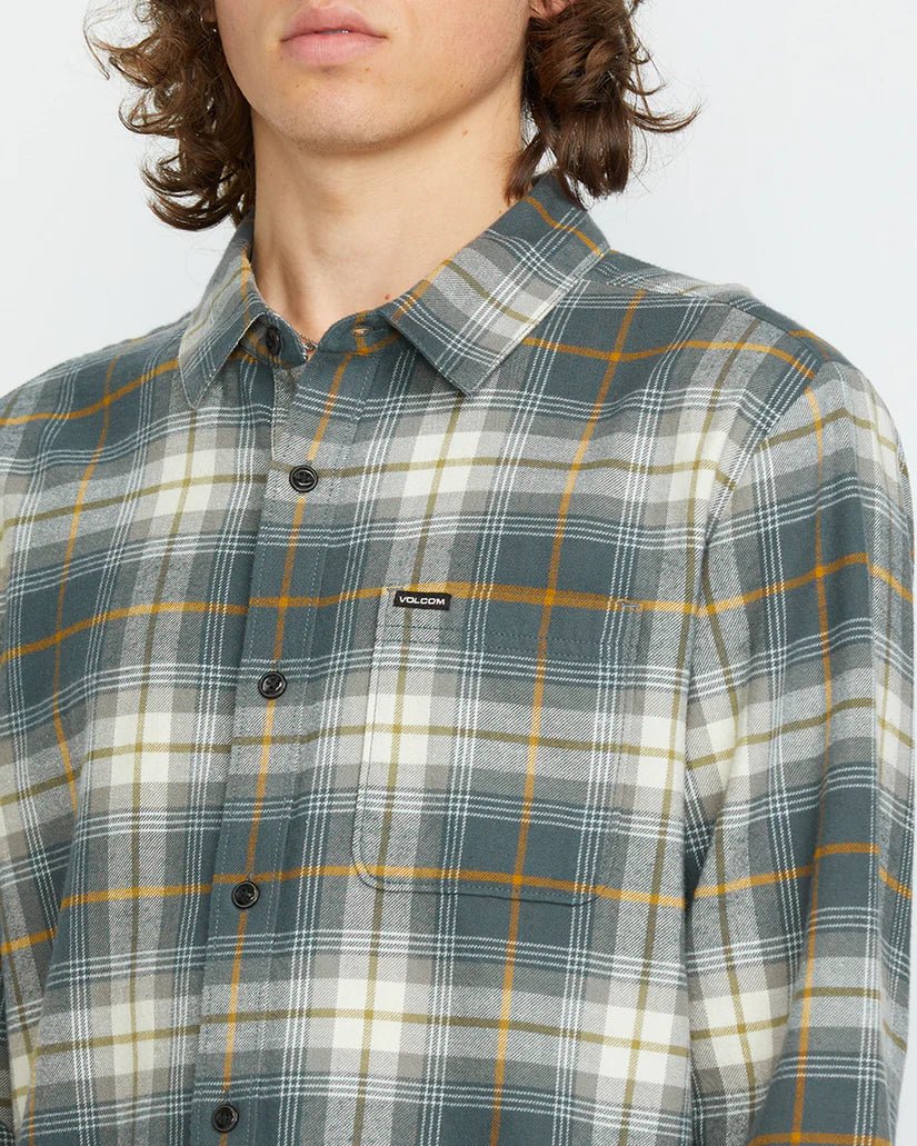 Caden Plaid LS - VolcomA0512501 - DST - Dark Slate - L