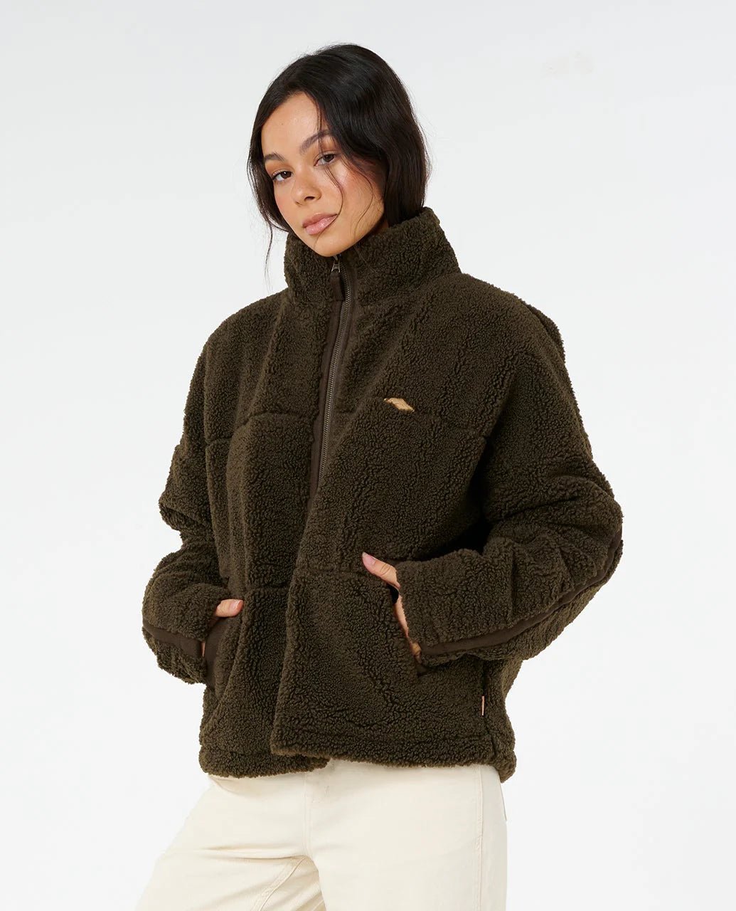 CALA NIGHTS SHERPA JACKET - Rip Curl02VWJA-BLACK OLIVE-2XS