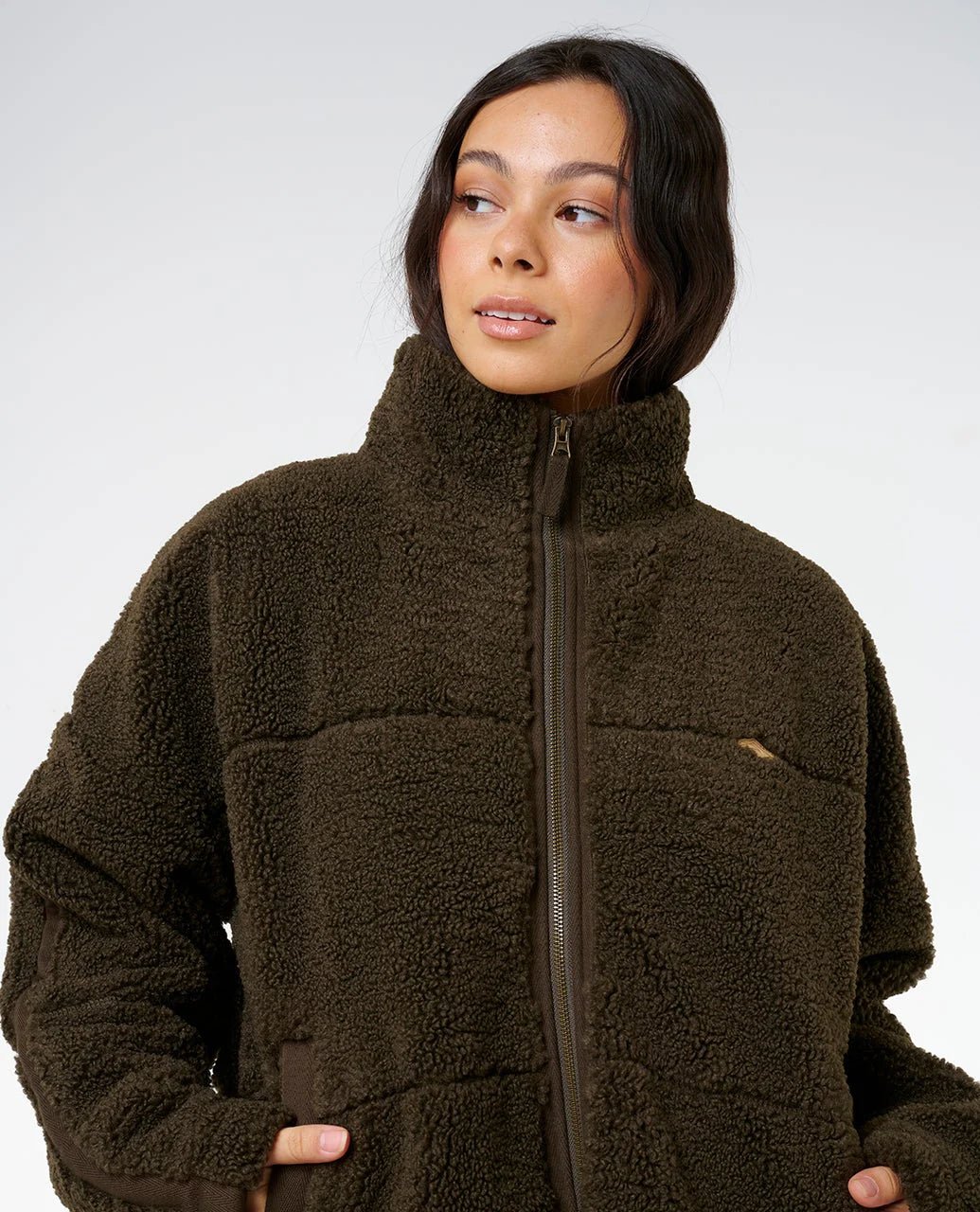 CALA NIGHTS SHERPA JACKET - Rip Curl02VWJA-BLACK OLIVE-2XS