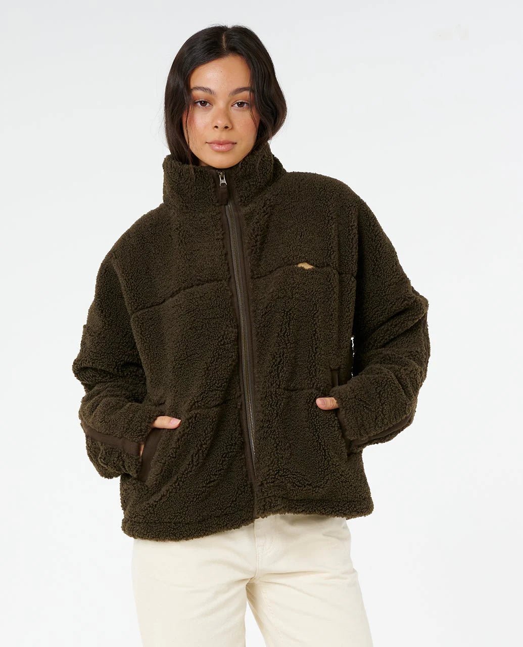CALA NIGHTS SHERPA JACKET - Rip Curl02VWJA-BLACK OLIVE-2XS