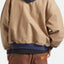 CANVAS HOODED BOMBER JKT - Brixton3464-KHAKI/MOOD INDIGO-M