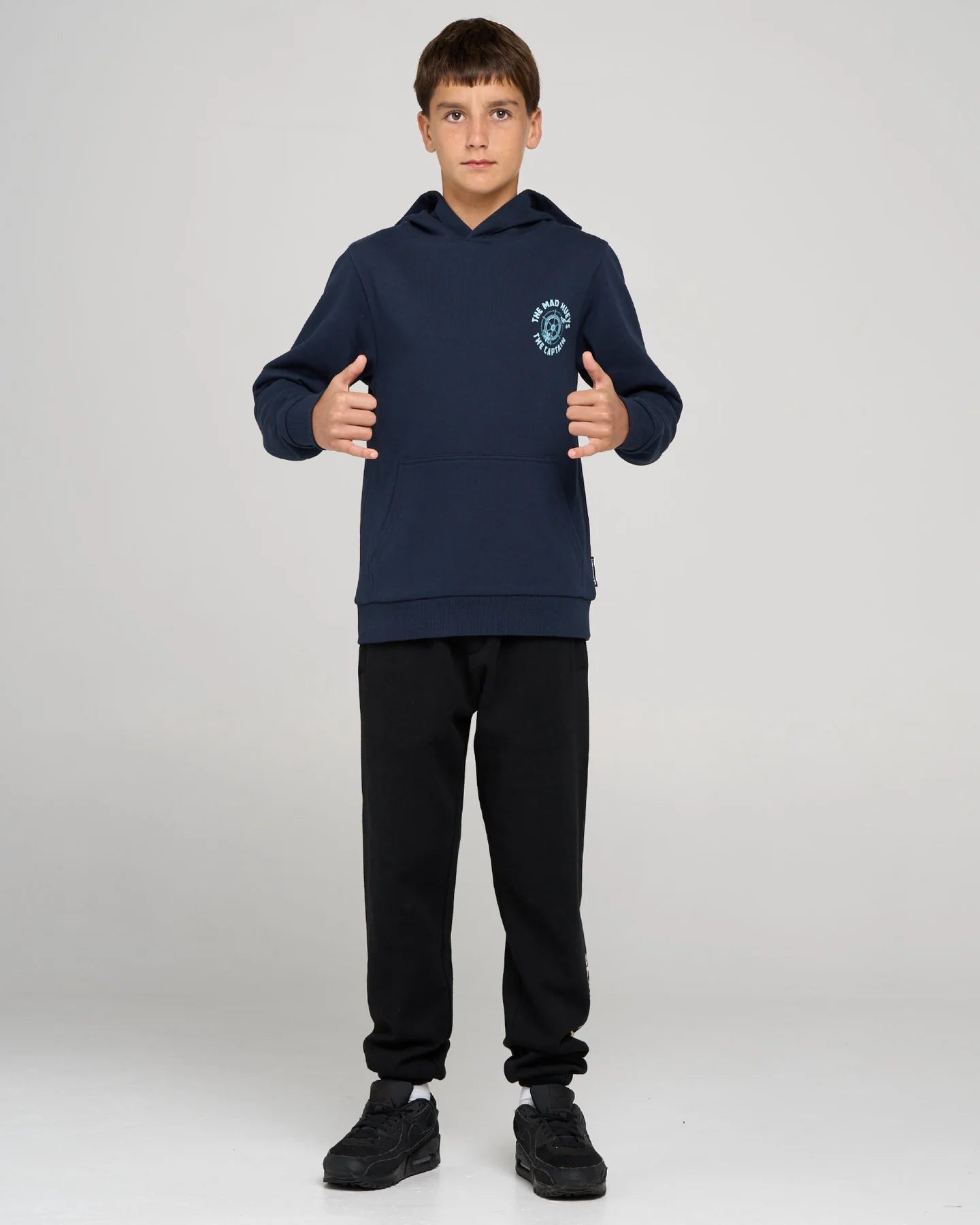 CAPTAIN TWO FACED | YOUTH HOODED PULLOVER - The Mad HueysH226B08002-NAVY-6