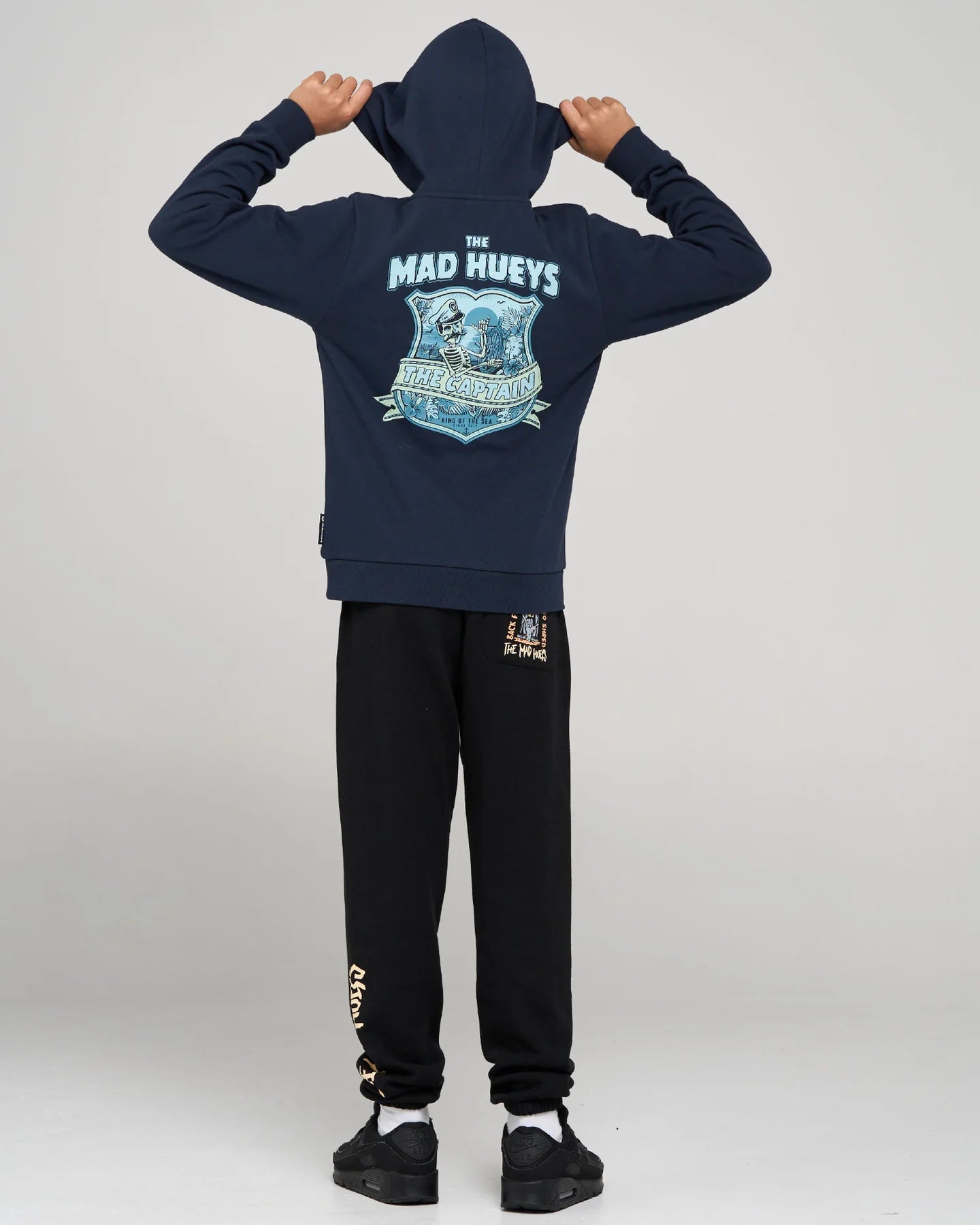 CAPTAIN TWO FACED | YOUTH HOODED PULLOVER - The Mad HueysH226B08002-NAVY-6