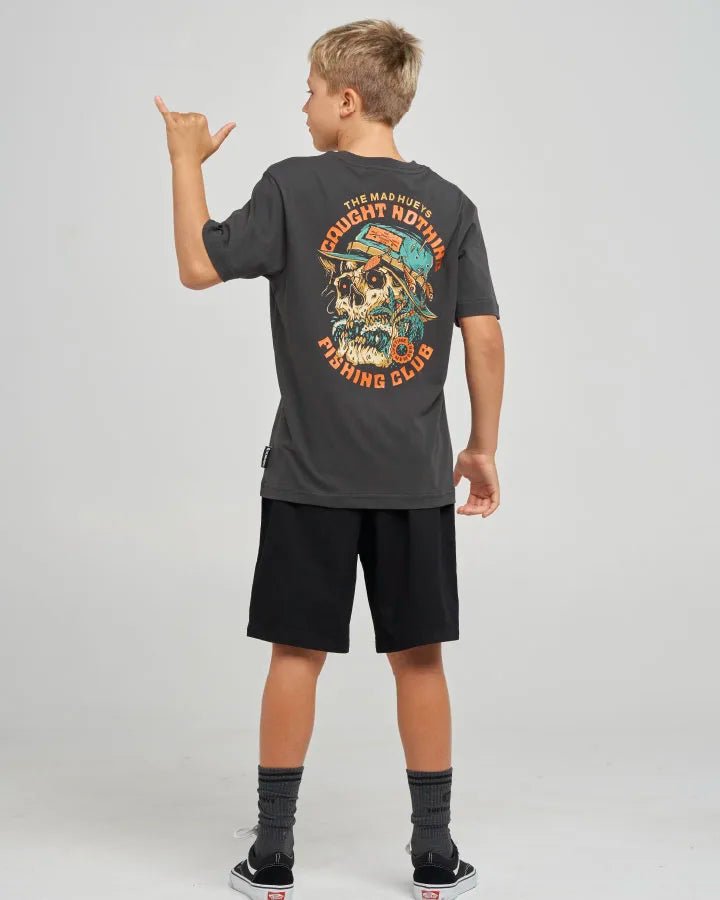 CAUGHT NOTHING | YOUTH SS TEE -The Mad HueysH126B01005-VINTAGE BLACK-6